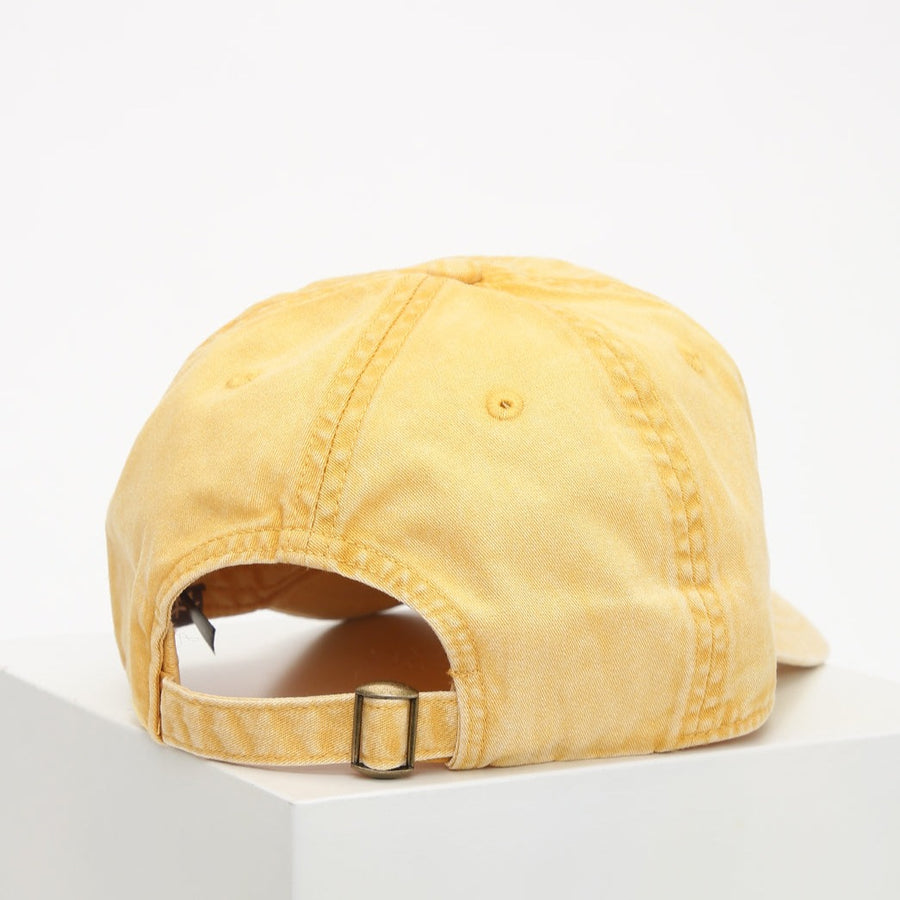 Baseball Cap Vintage Washed - Ochre yellow
