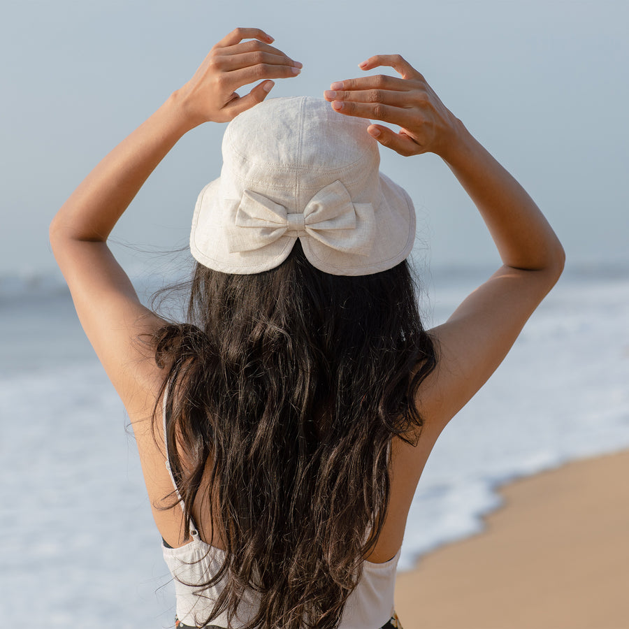 Bow Hat - Off-White