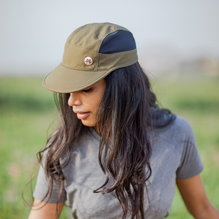 Foldable sports cap - Olive green