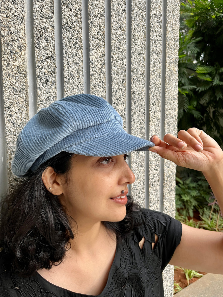 Smoke blue Cabbie hat