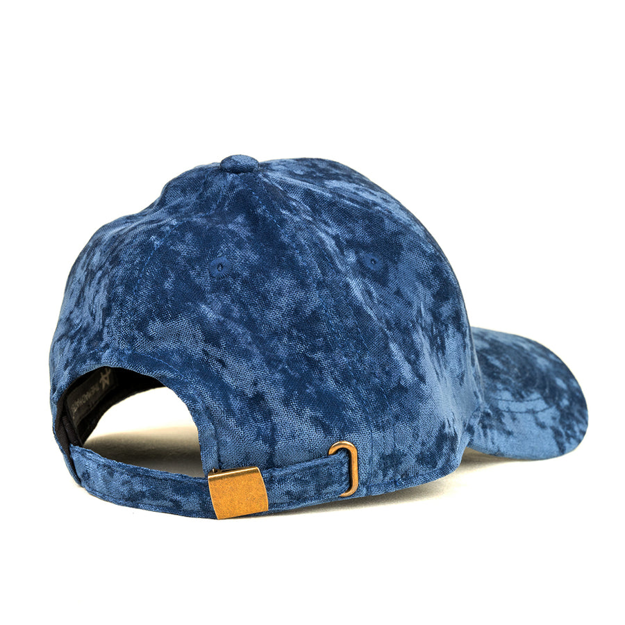 Twilight blue velvet baseball cap